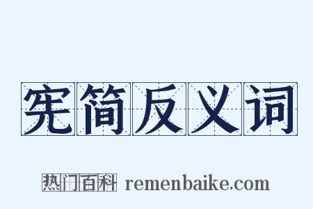 宪简反义词是什么意思的图片